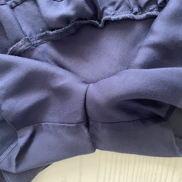 Lilly Pulitzer Navy Faye Ruffle Trim Asymmetrical Wrap Skort - Size 10 - Picture 8 of 8